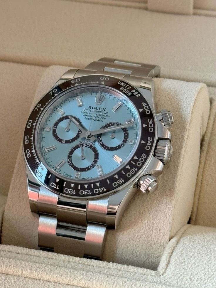 Rolex Daytona Platin / Blau