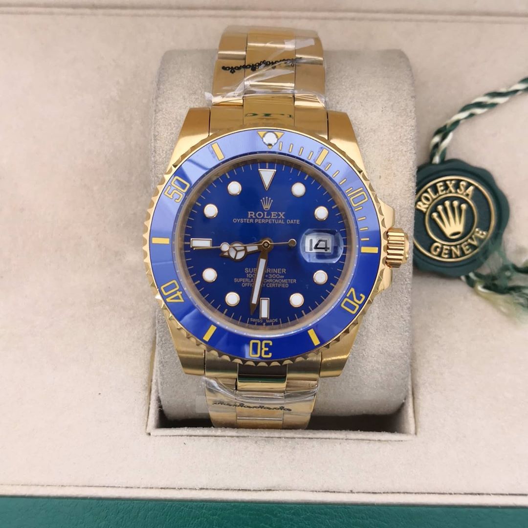 Rolex Submariner Jubilee Gold / Blau