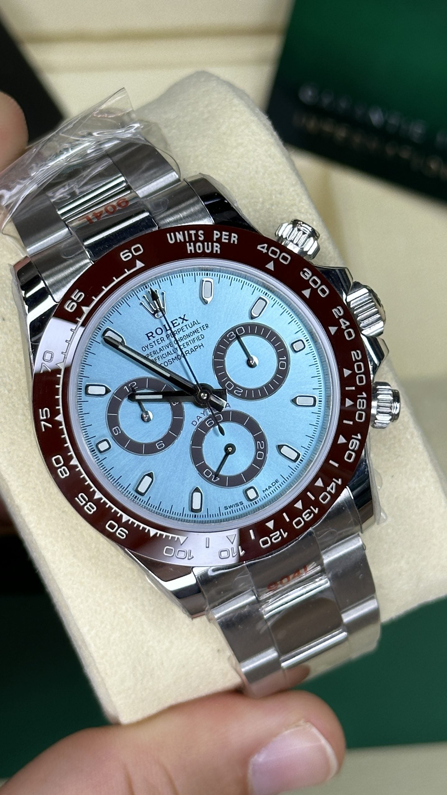 Rolex Daytona Platin / Blau
