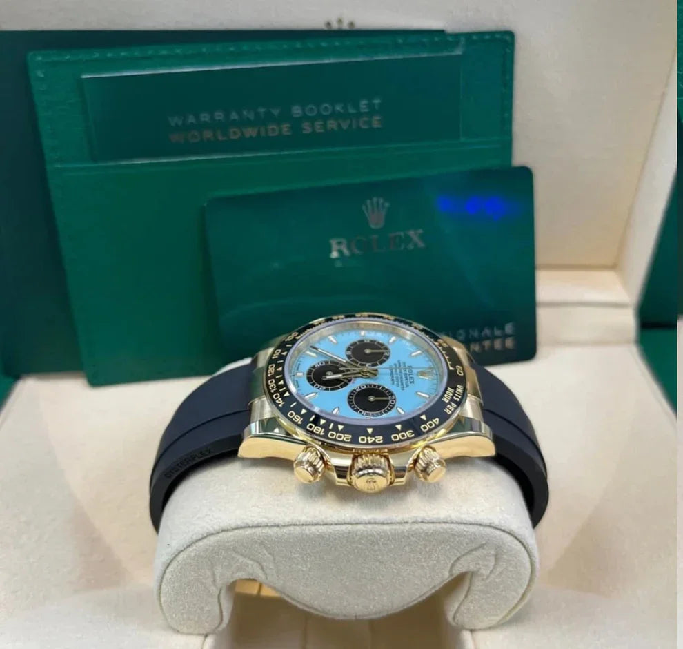 Rolex Daytona / Gold Blau-Türkis