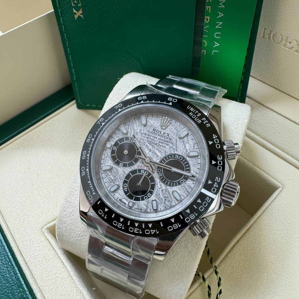 Rolex Daytona / Silber Meteorit